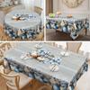 1 Fall Thanksgiving Blue Pumpkin Tablecloth, Vintage Wood Grain Polyester Tablecloth, Stylish Home Decor
