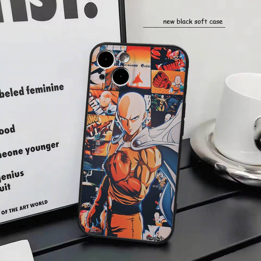 One P-Punch Man Saitama For Iphone 17 Air 16 Pro Max 15 14 13 Full Cover Anti-Shock  MagSafe Cover