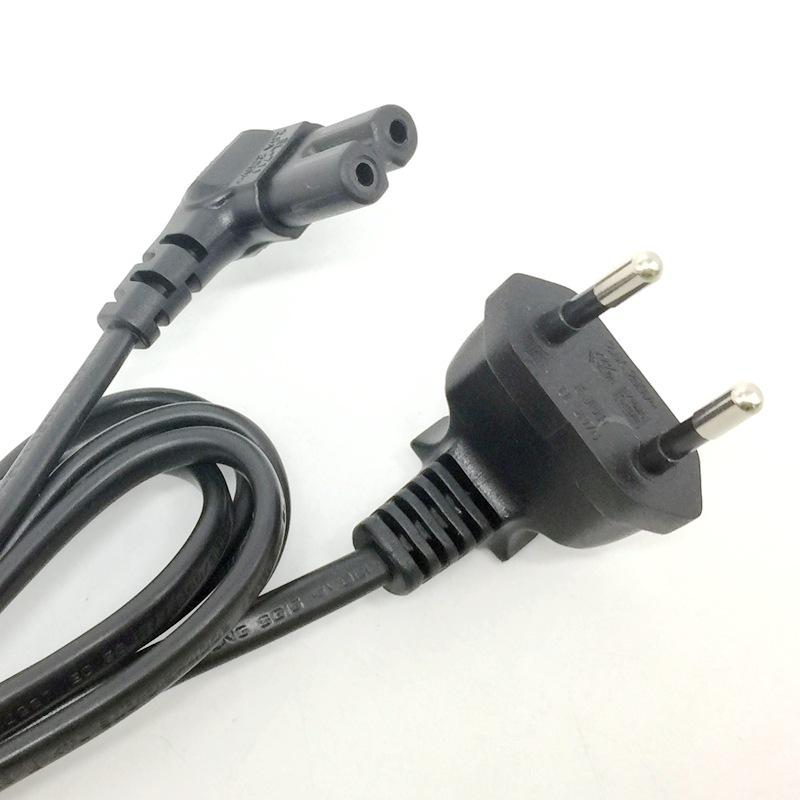 L-Shaped C7 90-Degree Power Cord: Compatible with National, European, American, Australian, Japanese, British, and Korean Standards. 8-Character Tail.