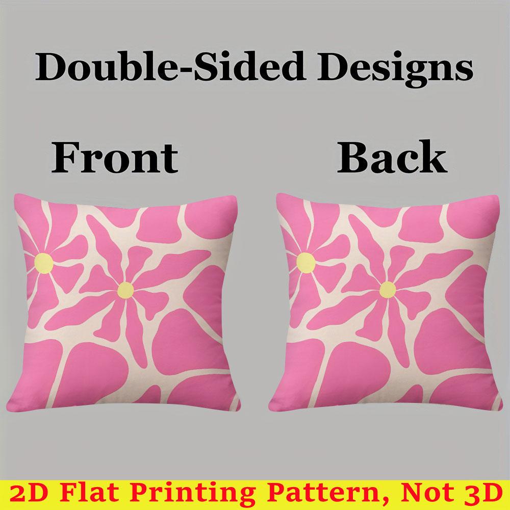 Pop Flower square Jacquard Pillow Cover for Sofa Office Waist Cushion Cover Home Decorative Pillowcase
