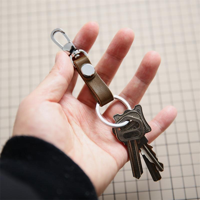 Designer Leather Keys Holder Personality Leather Key Rings for Men
