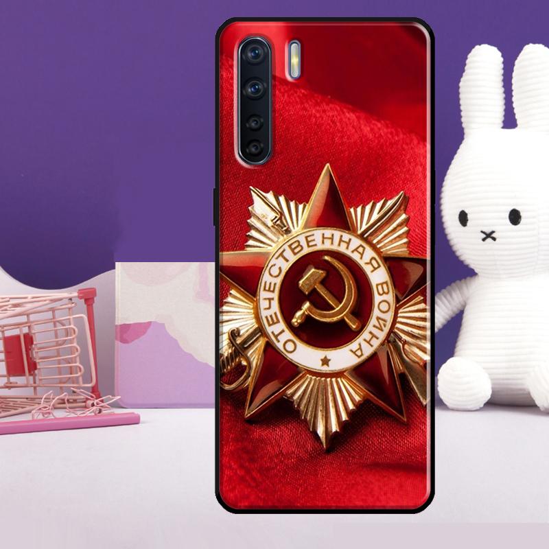 USSR Flag Soviet Union Case For Oppo A18 A38 A78 A98 A58 A60 A80 A40 A96 A76 A16 A94 A74 A54 A15 A17 A57 A77 A5 Pro
