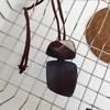 Stylish Geometric Resin & Leather Sweater Chain Necklace