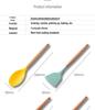 Colorful 11-Piece Silicone Kitchen Utensil Set with Wooden Handles