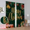 2pcs,2D Plane Printing Popular Curtain Panels Tree and Presents 100% Polyester (without Rod) Gifts Use for Bedroom, Contemporary