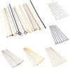 200Pcs/Lot 16-50mm Heads Eye Flat Head Pin Gold Plated Ball Head Pins for Jewelry Findings Making Accessories Supplies