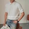Men's Trendy 2025 High-End Knitted Polo Shirt - Short Sleeve, Breathable, Summer Collared Casual Wear