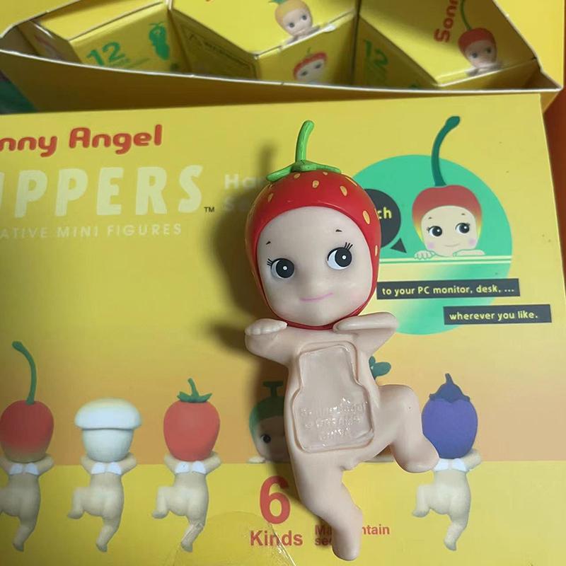 1Pcs Engel Tier Mini Figur Obst Serie Trendy Blind Box Home Handy Computer Dekorationen Für Fans Geburtstag Geschenk