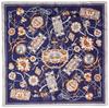 Beams Design Silk Petite Scarf 50605506 50605506C Navy 52cm X 52cm Women's
