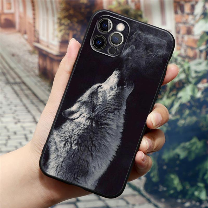 Wolf Lion Tiger Animal Phone Case For Apple iPhone 16e 16 15 14 13 12 11 Pro Max XR XS 7 8 16 Plus SE2 Back Cover Silicone Cases