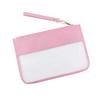 PVC Clear Letter Wash Cosmetic Bag Travel Snack Bag Clear Letter Embroidered Bag for Travel Beach Portable Toilet Storage