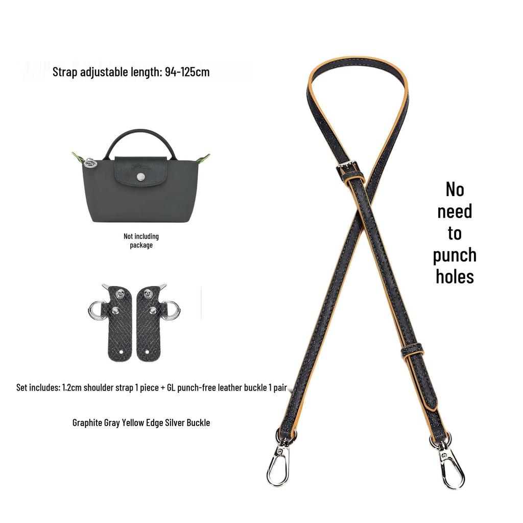 Longxiang Genuine Leather Mini Dumpling Crossbody Bag with Adjustable Shoulder Strap and Non-Slip Buckle