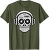 Sugarskull DJ Table Shirt Skull Disc Jockey Headphones TShirt