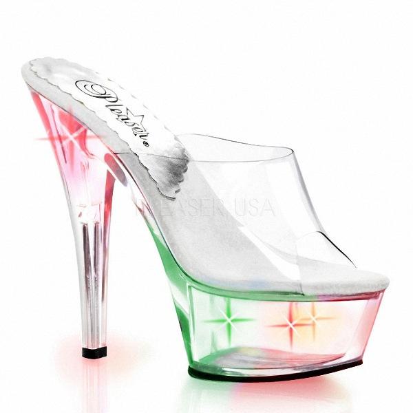 Women's 15CM high heels, crystal light shoes, cool slippers with lights, women's slippers