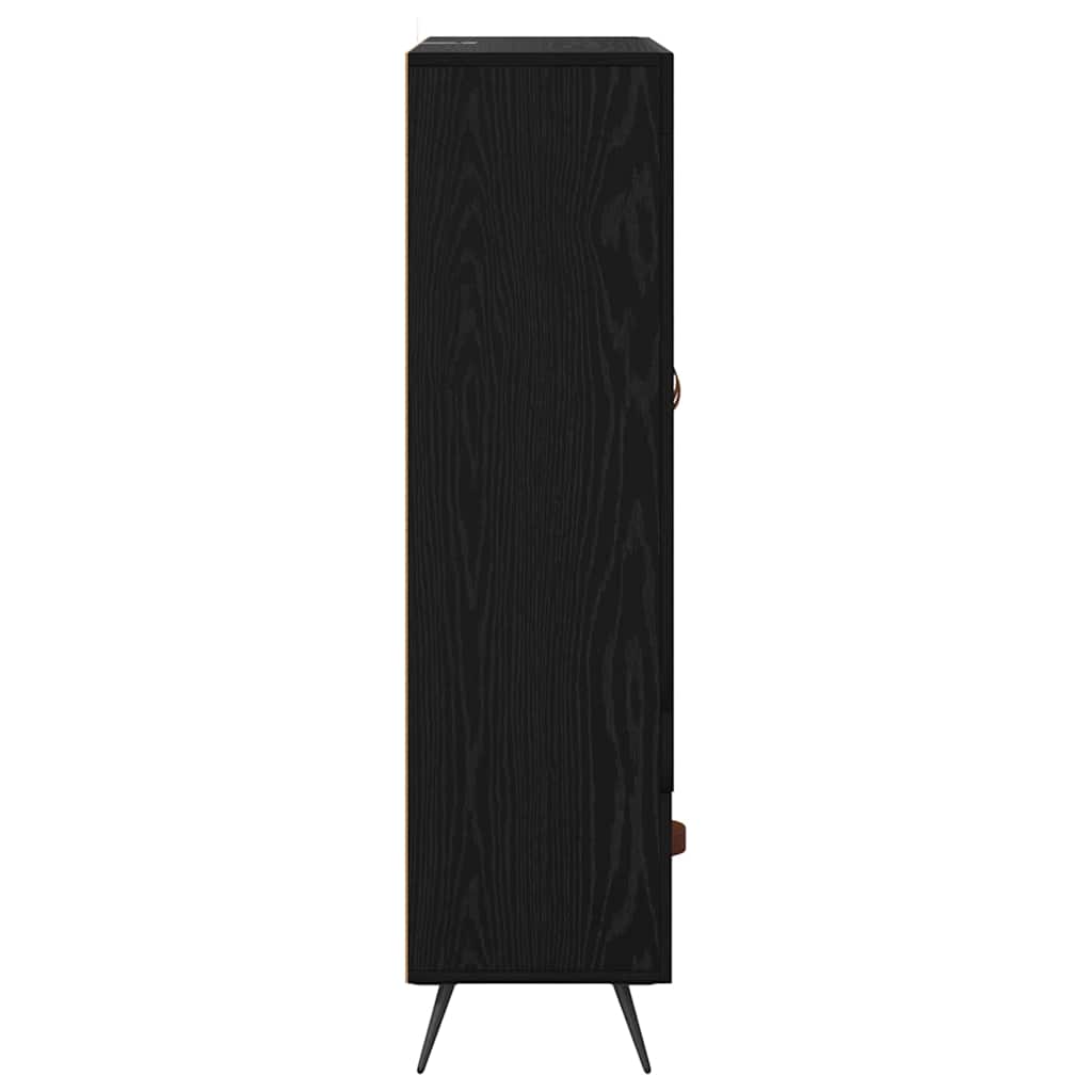 Highboard in Black Oak Look 69.5 x 31 x 115 cm