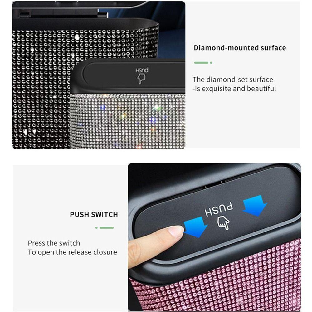 Removable Auto Unbrella Storage Box Back Clip Mini Desktop Trash Can  Seat Back