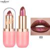 Metallic Violet Chameleon Lipstick Color Changing Matte Glitter Diamond Lipstick Waterproof Pearl Shine Lip Gloss Sexy Makeup