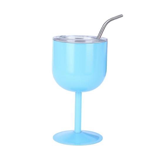 4 Oz Goblet Stainless Steel Compact Thermal Goblet with Straw And Lid Multi-purpose