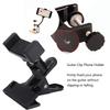 Black Guitar Phone Holder Clamp Design Clip Phone Holder Durable Phone Holder Mount  For Viewing