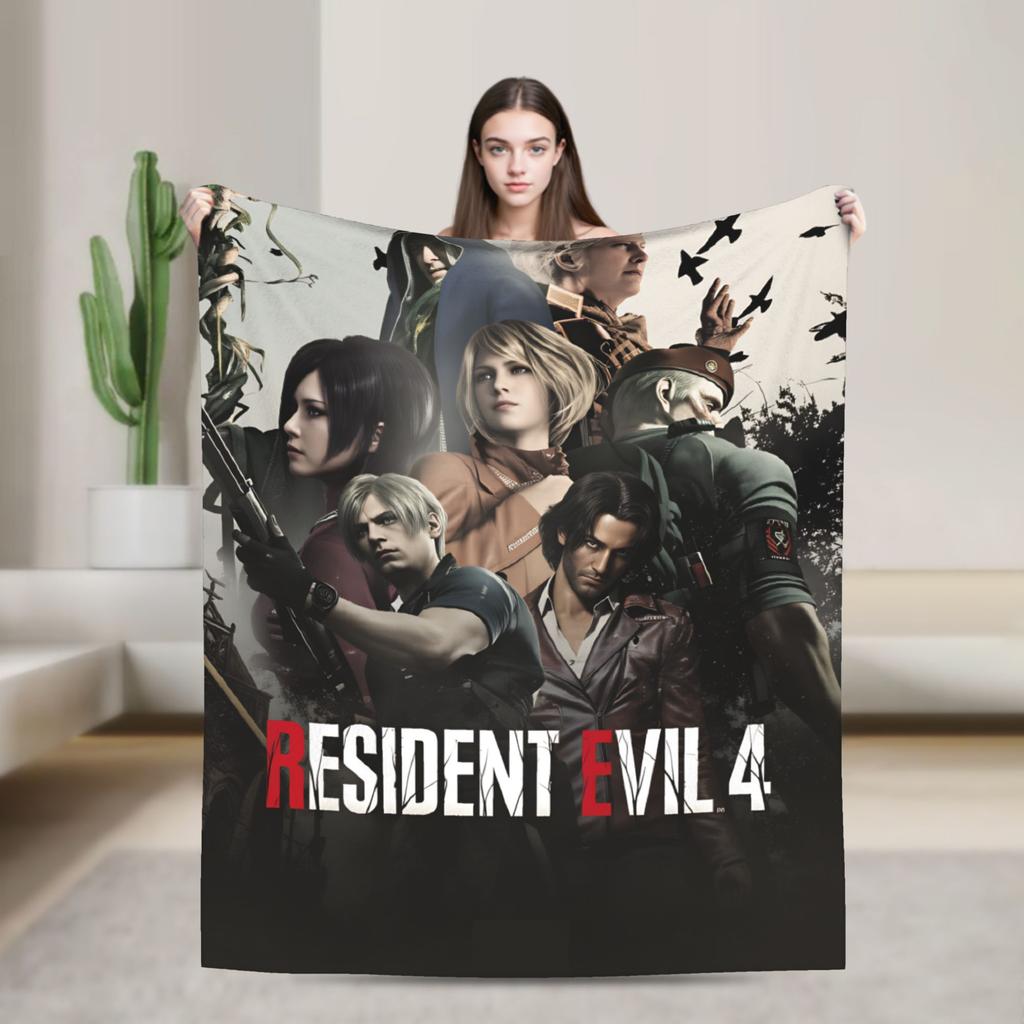 I  Leon Kennedy Blankets Residents Evils Soft Fluffy Plush Throw Blanket For Couch Chair Sofa Bed Flannel Bedspread Bed Cover
