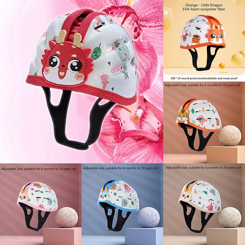 1Pc Baby Safety Hat Child Walking Learning To Walk Adjustable Breathable Head Protection Anti-Fall Cap Infant Protection Gear