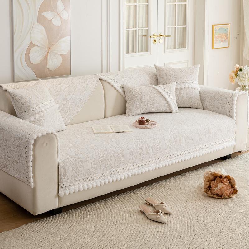 Light French Sofa Cushion Universal In All Seasons  New Non-Slip Seat Cushion Straight Row Leather Sofa Special Cover Cover Cloth Towel