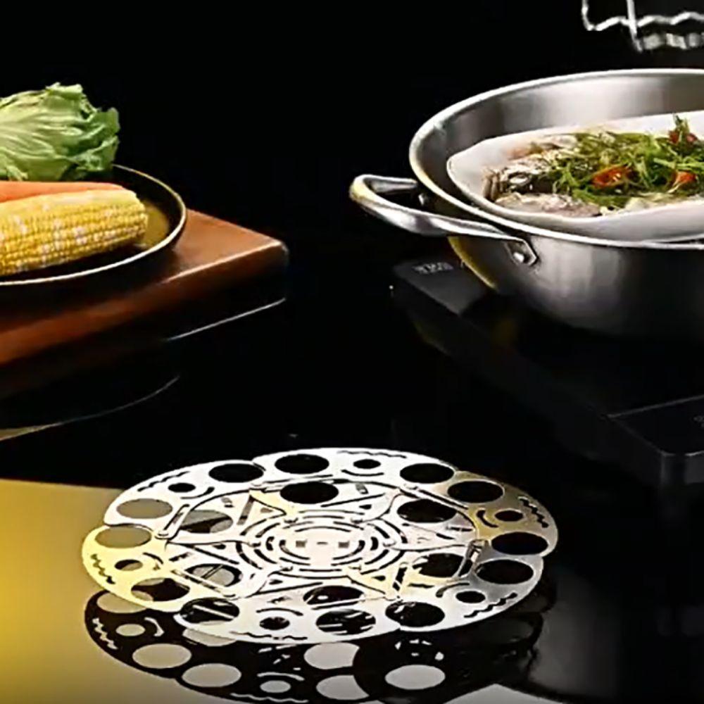 Removable Handle Rotating Scalable Steamer Foldable Steaming Rack Durable Steaming Basket  Dumpling