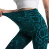 Seamless Snake Print Leggings Serpentine Tummy Control Trousers Fashion   Active Wear