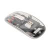 Wireless Bluetooth Mouse Transparent Clear Cool Shell Mute Click Colorful Breathing Lights Laptop Computer Mice Grey