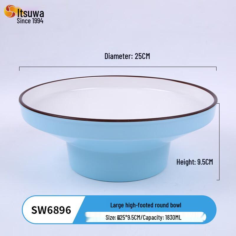 Wuhe Creative Three-Color Melamine High-Foot Bowl