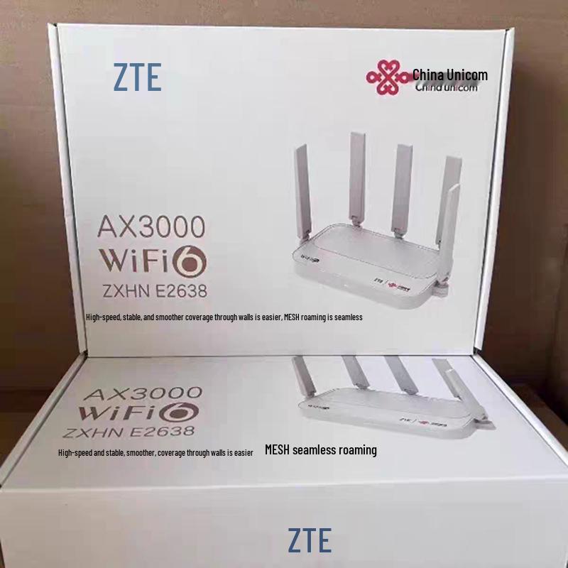 ZTE E2638 Dual-Band AX3000M Mesh Gigabit Router, E2628 Port, Compatible with E2637.