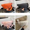 Casual Solid Color Waist Bag Soft Nylon Chest Bag Large Capacity Crossbody Bag Women Outdoor Sports Travel Waterproof Sling Bag Shoulder Bag