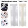 36pcs Natural/Clear Color Card Removable Nail Art Display False Nail Tips Rack Teardrop Design Manicure Gel Polish Practice Tool