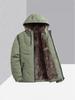 2025 Men's Winter Jacket: Fleece Lined, Thickened Cotton, New Warm Style, Casual Hooded Stand Collar.