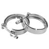 2pcs 3in Turbo Exhaust Pipe Clamp VBand Clip Stainless Steel Auto Accessory