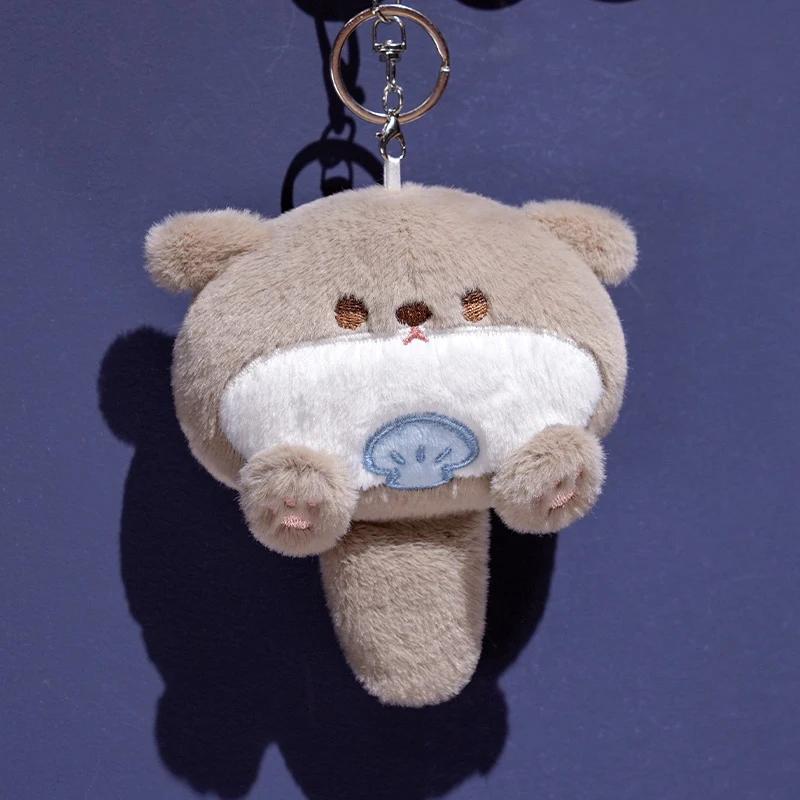12cm Kawaii Plushie Dog Sheep Otter Panda Pendants Plush Toys Appease Baby Animal Doll Pillow Birthday Party Gift Room Decor
