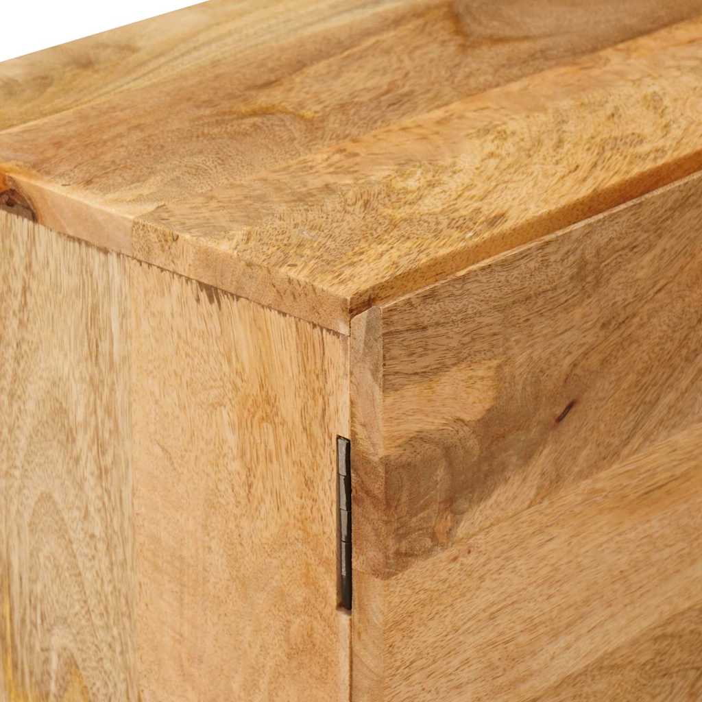 Storage Cabinet In Brown 110 X 30 X 40 Cm Solid Mango Wood