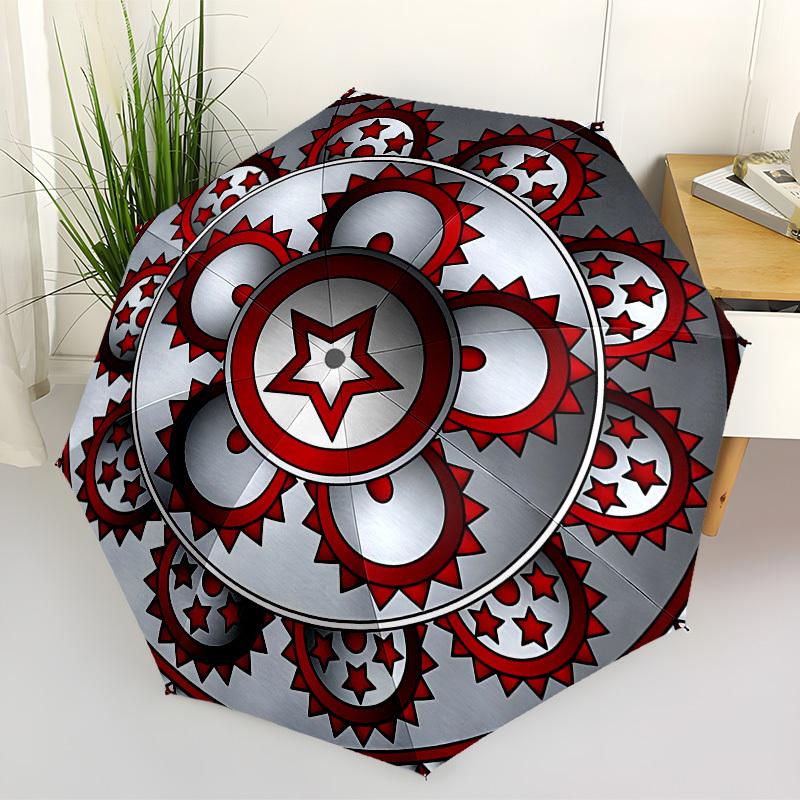 

1pc Star Mandala Pattern Automatic Open/Close Umbrella, Folding Compact Umbrella with Lightweight Design for Women/Men yy251028222