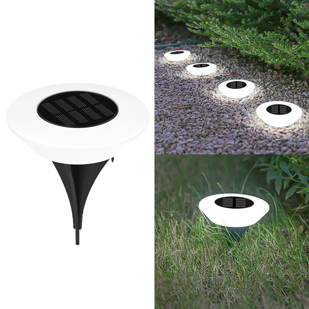 Solar Ground Light Garden Lamps Waterproof Led Underground Floor Lamp Outdoor Lawn Buried Yard Rechargeable Panel Landscape