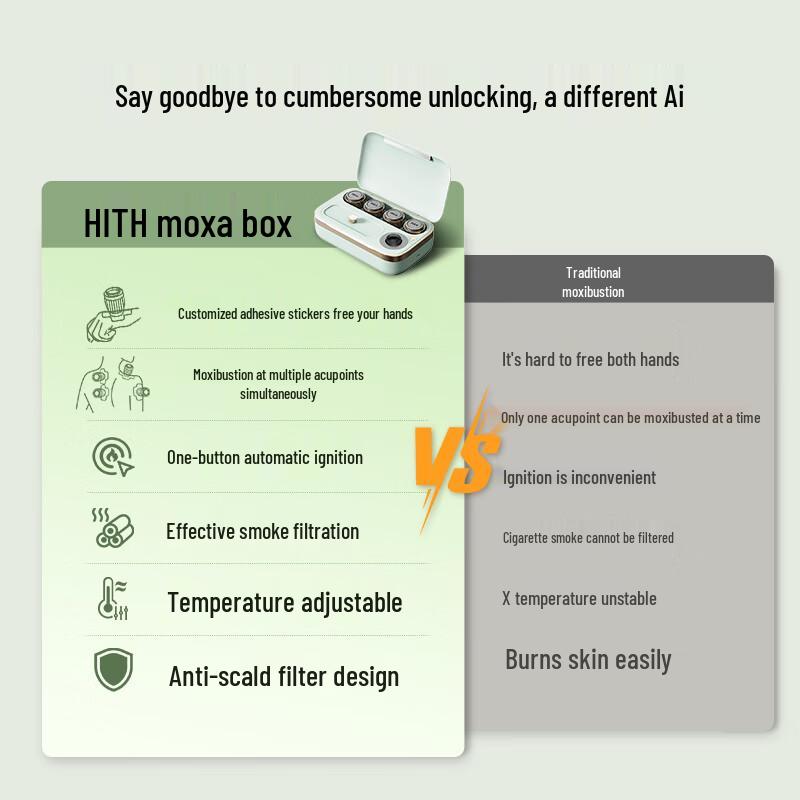 HITH Smart Portable Smokeless Electronic Moxibustion Device U8