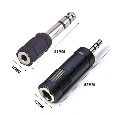 Miwayer 3.5mm Female To 6.35mm(1/4 Inch) Male Stereo Headphone Audio Adaptor/Microphone Plug Jack Adapter Converter