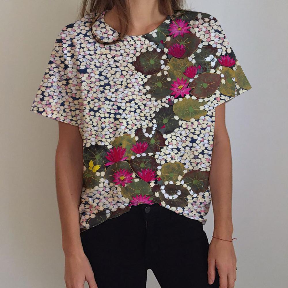 

Harajuku fashion women s T-shirt Leaf 3D printed streetwear women s T-shirt women s shirt short sleeved O-neck y2k top clothing 8XL