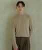 ESN Half Turtleneck Knit T-Shirt Beige