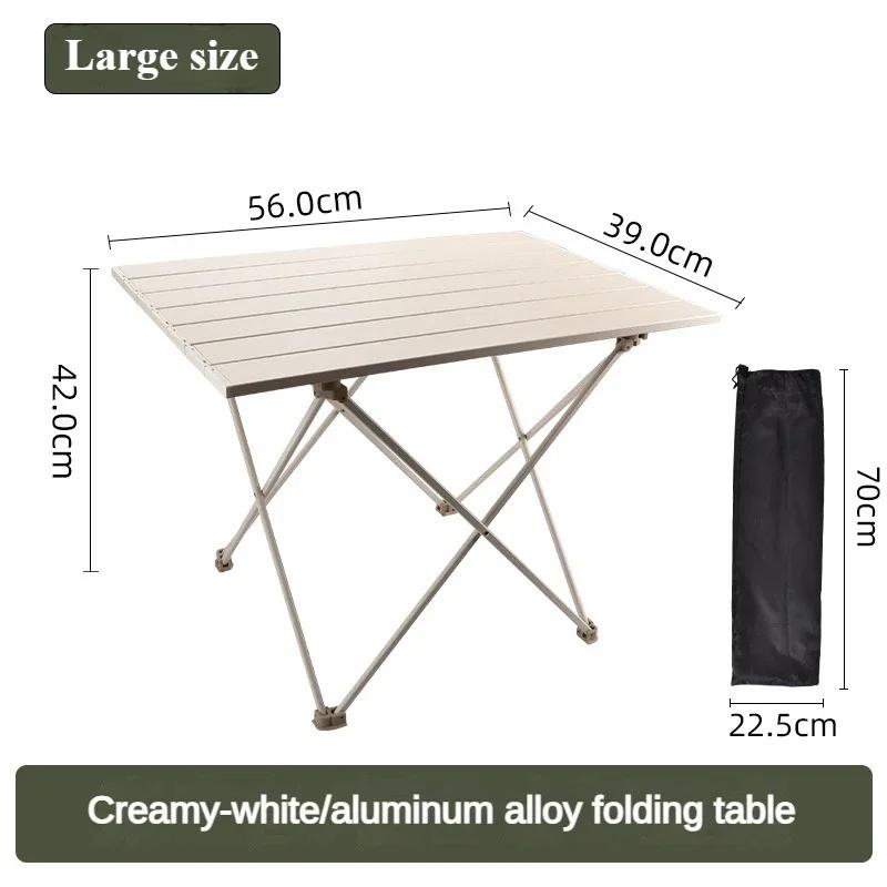 2026 NEW Ultra Light Portable Folding Table Black Camping Table High Strength Aluminum Alloy Garden Party Picnic Barbecue Table