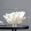 Simulated Resin Coral Sculpture, Home Decoration, Metal Marble Base, Coral Model Statue, Living Room Decoration Ornaments