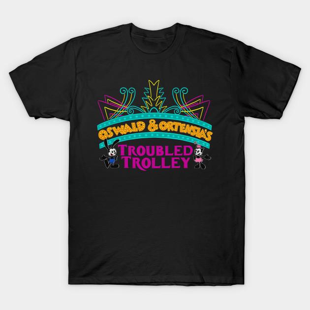 

Men Black Print T-shirt Oswald & Ortensia’S Troubled Trolley No-Cut Transfer Paper Print Cotton Tshirt 3XL чёрный