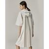 SPNK Hoodie Op Back Pleated Dress_El Grey
