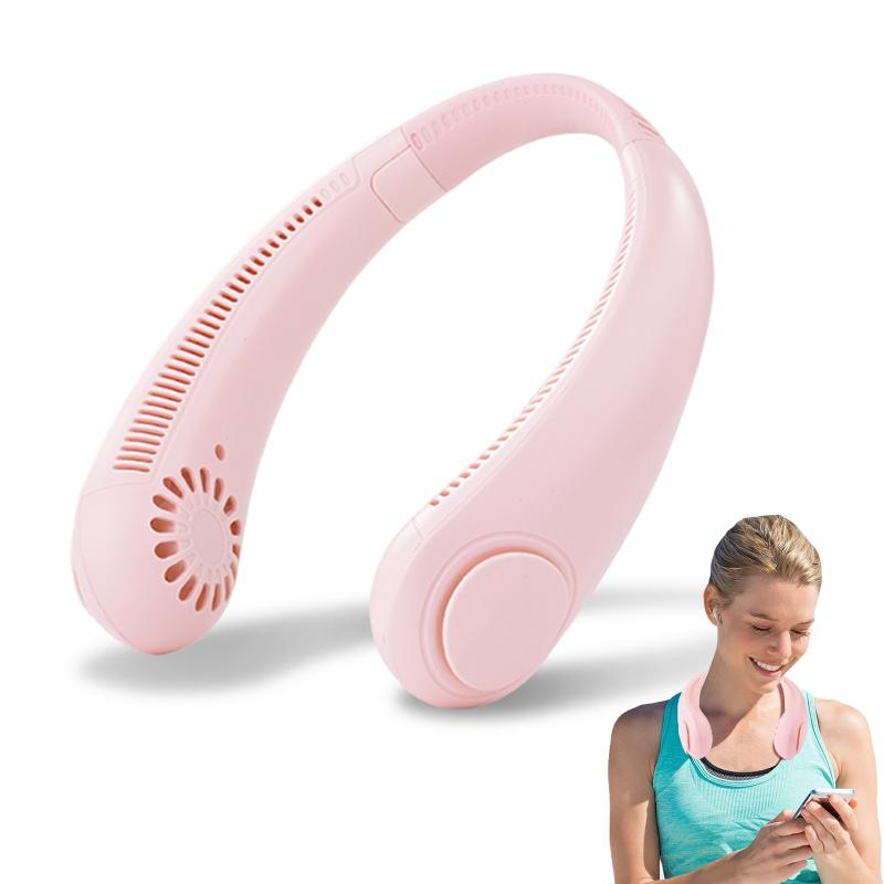 Ventilator de gât suspendat Mini ventilator portabil fără lame, reîncărcabil prin USB, răsucibil, fără frunze, răcire cu aer pentru sport