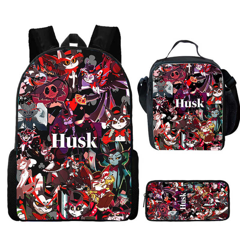 Hell Inn Hazbin Hotel Student School Bag High Value Leisure Oxford Ridge Relief Backpack