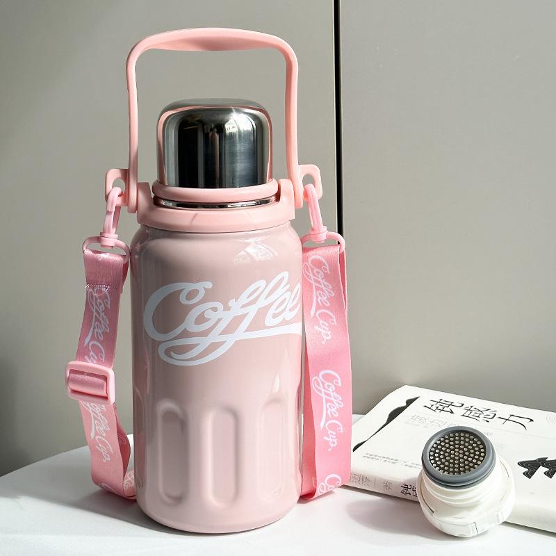 

Термос-чашка с ручкой для студентов, термопот большой емкости, портативная, высококачественная чашка из нержавеющей стали 950ml